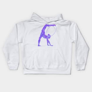 Purple Rhythmic Gymnast Hoop Kids Hoodie